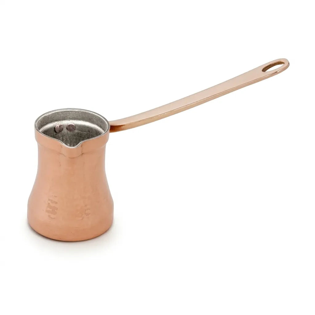 SOY C1 Copper Turkish Coffee Pot - Tin Lining Inside, Right 140ml Medium