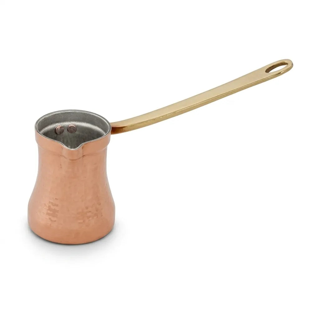 SOY C2 - Copper Turkish Coffee Pot, Tin Lining Inside, Right
