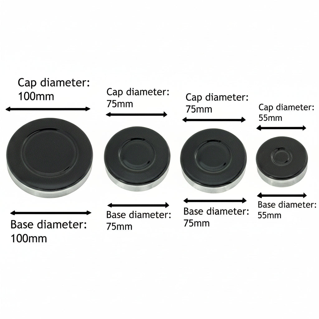 SPARES2GO (Non Universal) Gas Cooker Burner Crown and Flame Cap Kit for Ariston Hob Oven Cookers