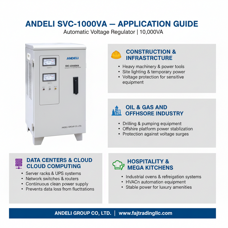 Load image into Gallery viewer, Andeli Voltage Stabilizer SVC 10000 VA 10 KW Single (1) Phase 220V Stand
