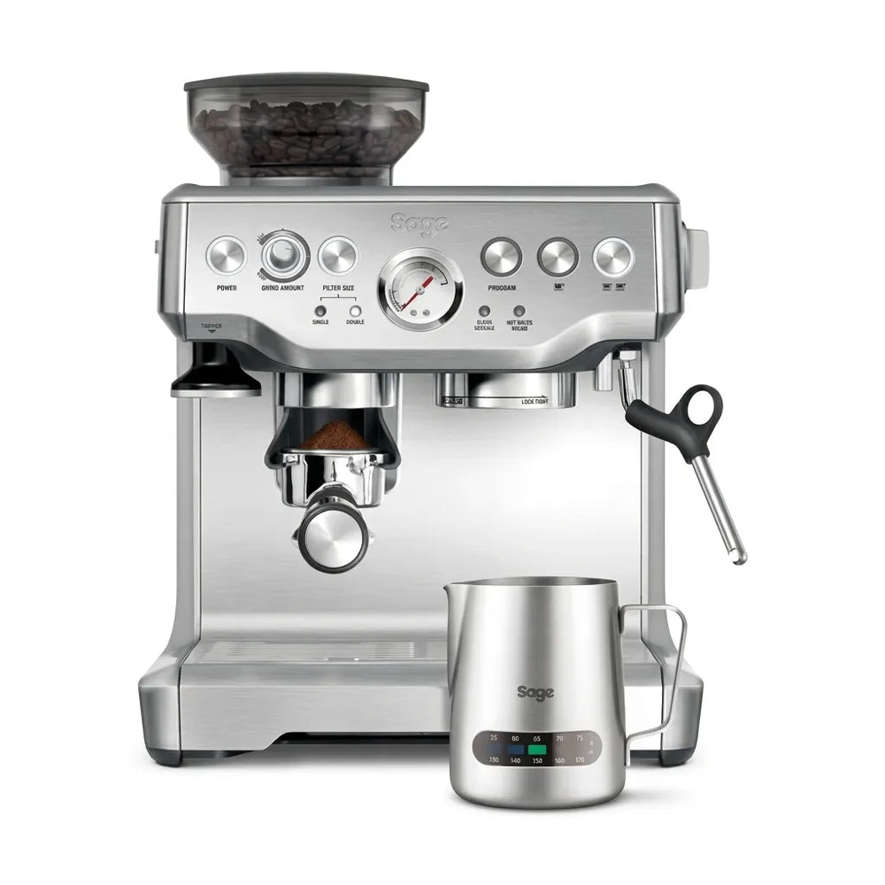 Sage The Barista Express Bean to Cup Coffee Machine with Grinder and Milk Frother, Brushed Stainless Steel, 2 Year Warranty