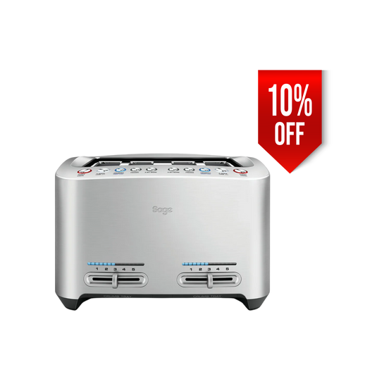 Sage BTA845UK The Smart Toast: 4 Slice Brushed Aluminium