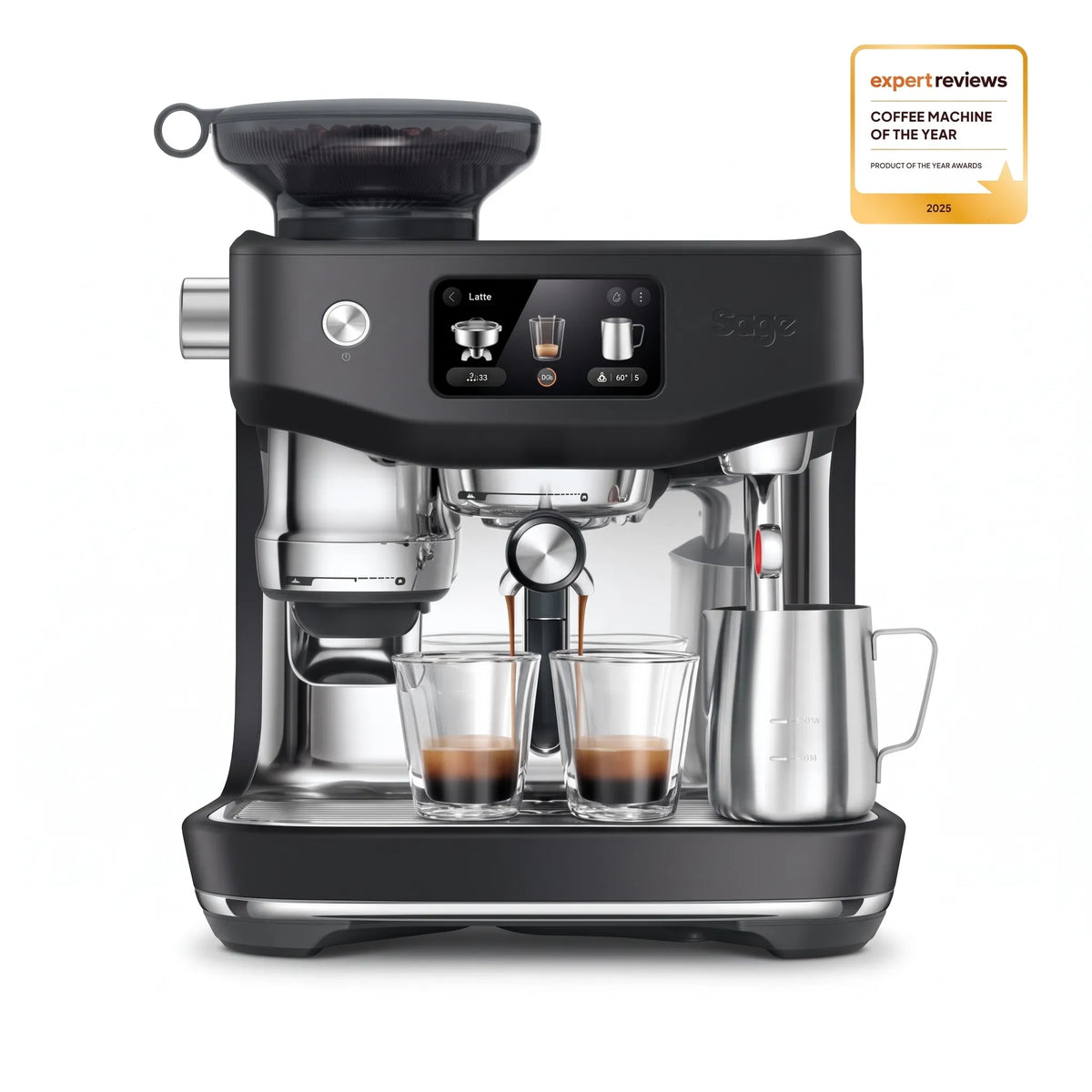 Sage The Oracle Jet Espresso Machine with Grinder SES985BTR4GUK1, Manual & Auto Milk Frother Touchscreen