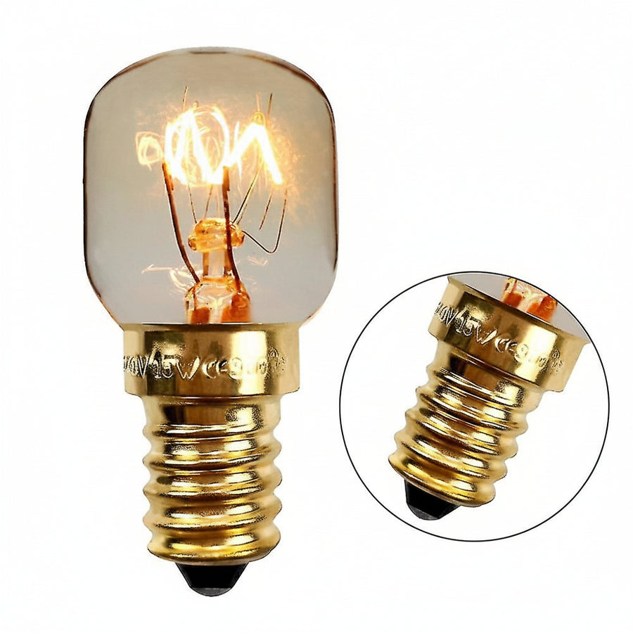 Salt Lamp Bulbs 15w E14 (pack Of 4) For 300c Oven, Refrigerator, Multipurpose Appliances 2700k (warm White)