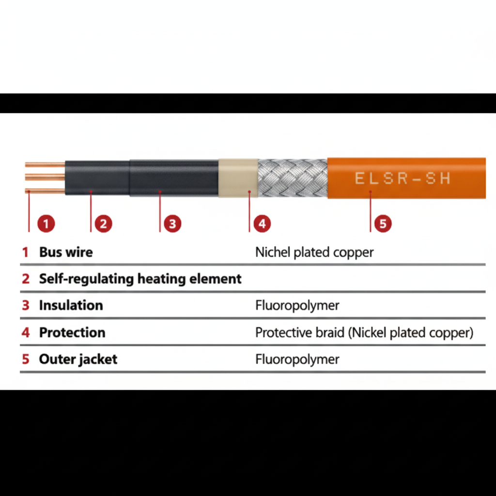 Self Regulating Heating Cable - ELSR-SH