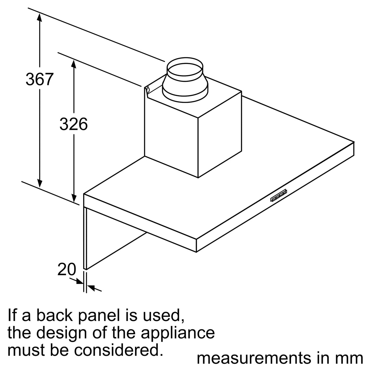 Bosch Series 2 wall-mounted cooker hood DWB64BC51B 60 cm Stainless steel