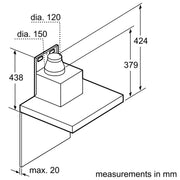 Bosch Series 6 Wall-mounted cooker hoods DWB97CM50B 90 cm Stainless steel