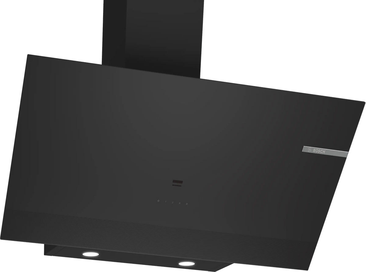 Bosch Series 6 wall-mounted cooker hood DWK97PJ60M 90 cm clear glass black printed