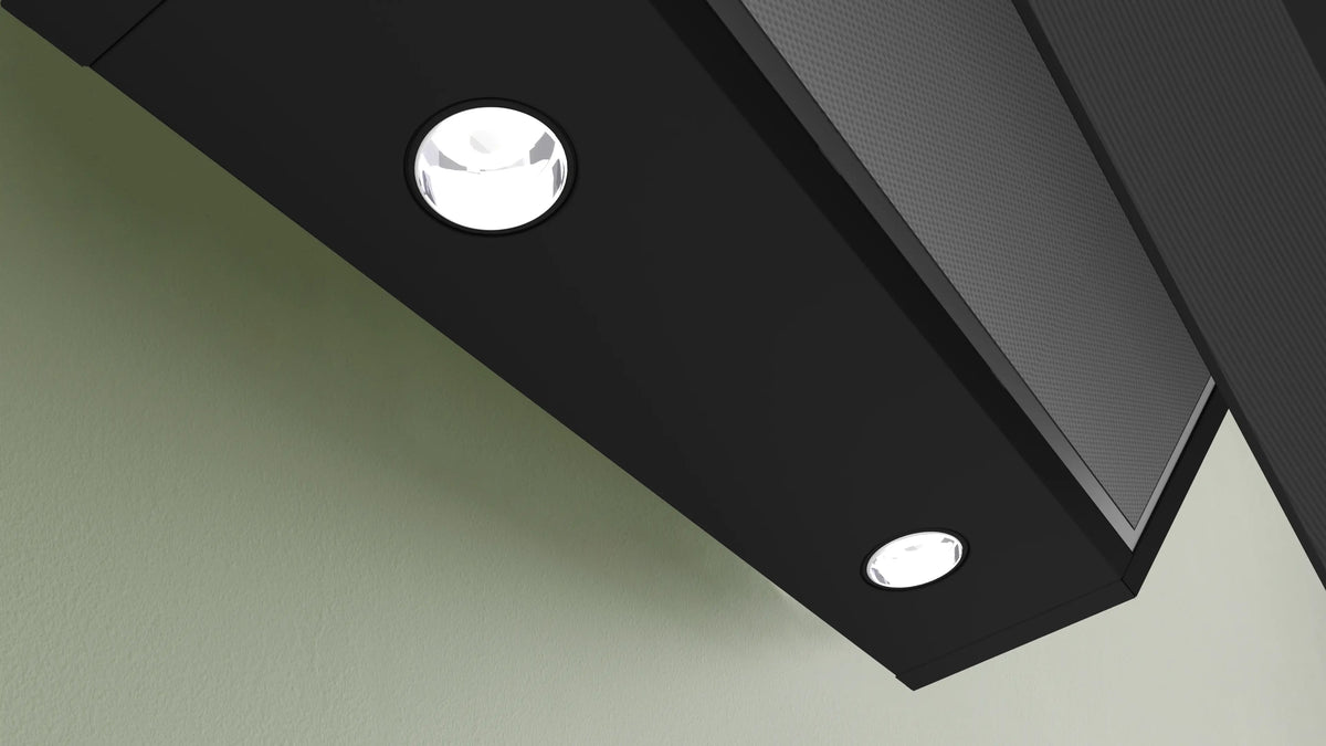 Bosch Series 6 wall-mounted cooker hood DWK97PJ60M 90 cm clear glass black printed