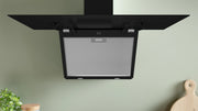 Bosch Series 6 wall-mounted cooker hood DWK97PJ60M 90 cm clear glass black printed
