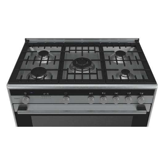 Siemens Dual fuel range cooker, HQ738357M 90cm Wok Burner with 4 kW