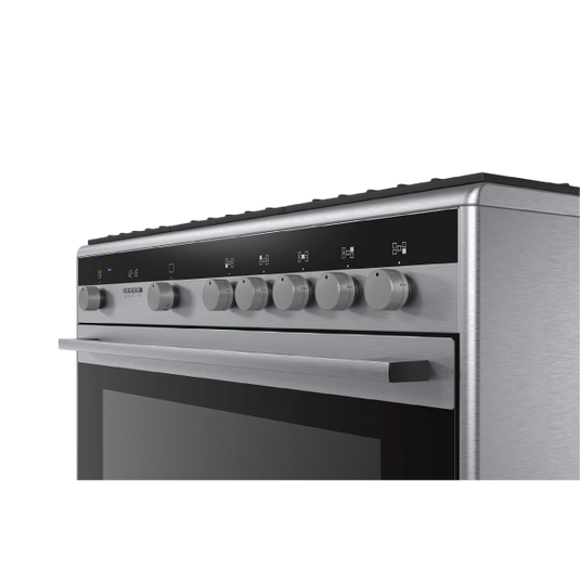 Siemens Dual fuel range cooker, HQ738357M 90cm Wok Burner with 4 kW