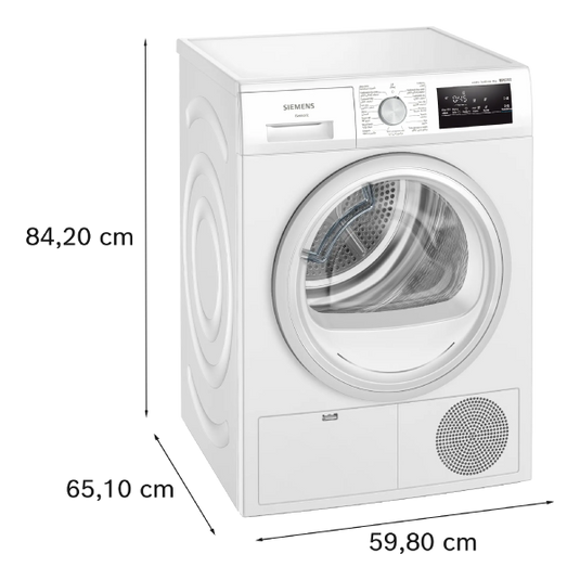 Siemens iQ300 Heat Pump Dryer, WT45H213GC 8Kg 40-minute quick dry programme