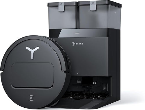 ECOVACS Robot Vacuum DEEBOT T50 PRO Omni and Mop, 8.1cm Ultra-Thin, 15000Pa Suction, Wash/Dry/Refill, Self-Emptying,Pet Hair Friendly black