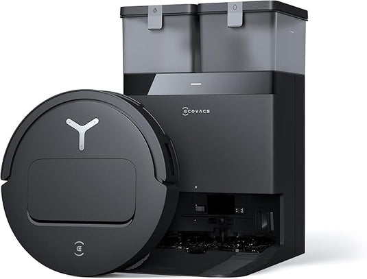 ECOVACS Robot Vacuum DEEBOT T50 PRO Omni and Mop, 8.1cm Ultra-Thin, 15000Pa Suction, Wash/Dry/Refill, Self-Emptying,Pet Hair Friendly black