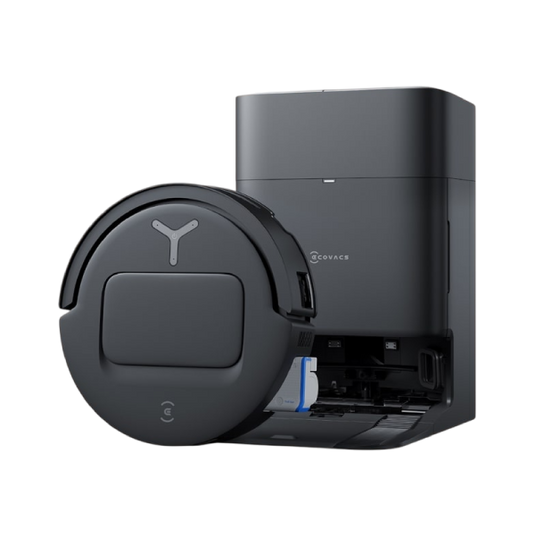 ECOVACS Robot Vacuum Cleaner DEEBOT T80 Omni and Mop, Roller Real-Time Mop Washing, Self-Emptying, Hot Air Drying, AI Navigation, Anti-Tangle Brush, for Pets, Carpets & Hard Floors