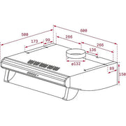 TEKA C 6310 60cm Classical integrated hood with 3 speeds and 1 motor