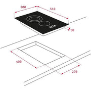 TEKA TZC 32320 BK TTC 30cm Modular Vitroceramic Hob with Touch Control
