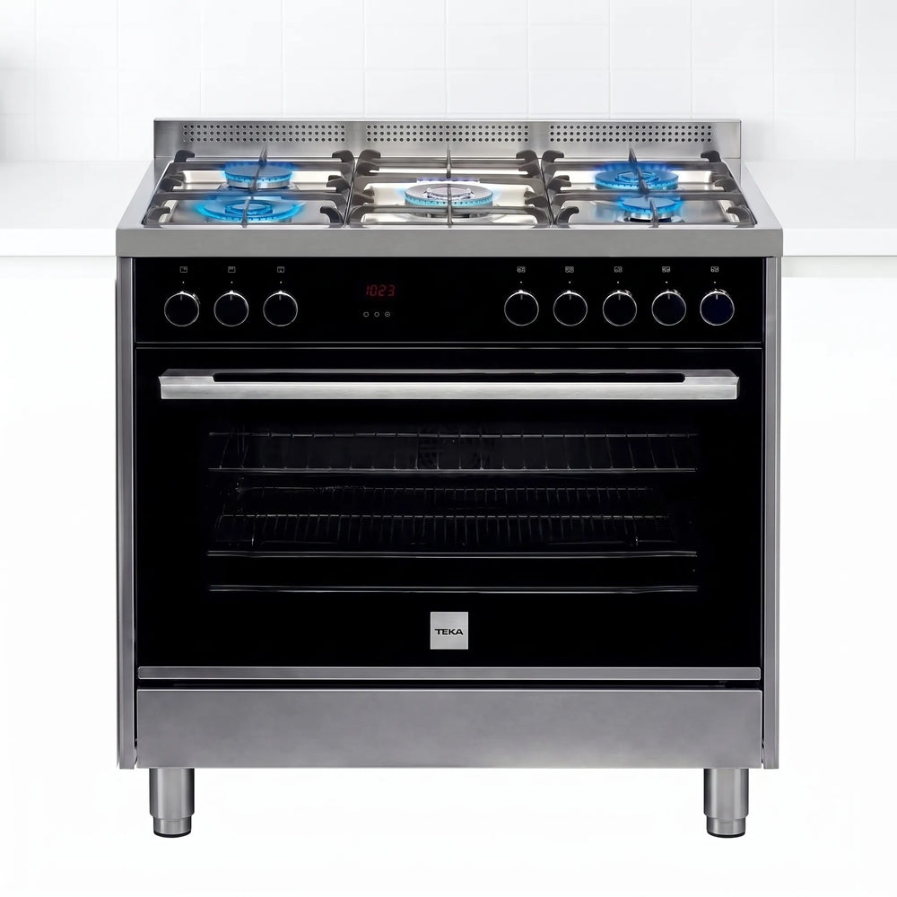TEKA FS3FF L90GG S S Free Standing Cooker with gas hob and multifunction gas oven in 90cm