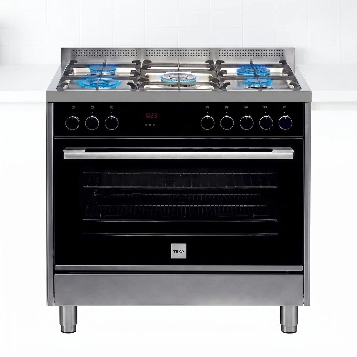 TEKA FS3FF L90GG S S Free Standing Cooker with gas hob and multifunction gas oven in 90cm