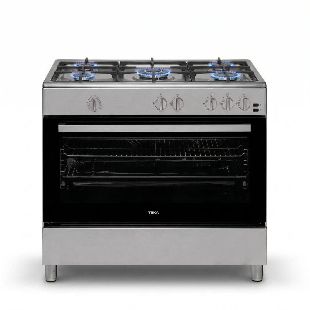 TEKA FS 902 5GG SS LPG 90cm Free Standing Cooker with gas hob and gas oven