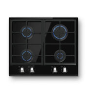 TEKA GZC 64300 BK Gas on Glass Hob with ExactFlame function in 60 cm of butane gas