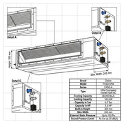 Daikin Ducted Splits for VRV Systems 4.0 Ton 14.0 kW 5.3 HP 48,000 Btu/h FXSQ125A