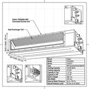 Daikin Ducted Splits for VRV Systems 1.5 Ton 5.3 kW 2.0 HP 18,000 Btu/h FXSQ50A