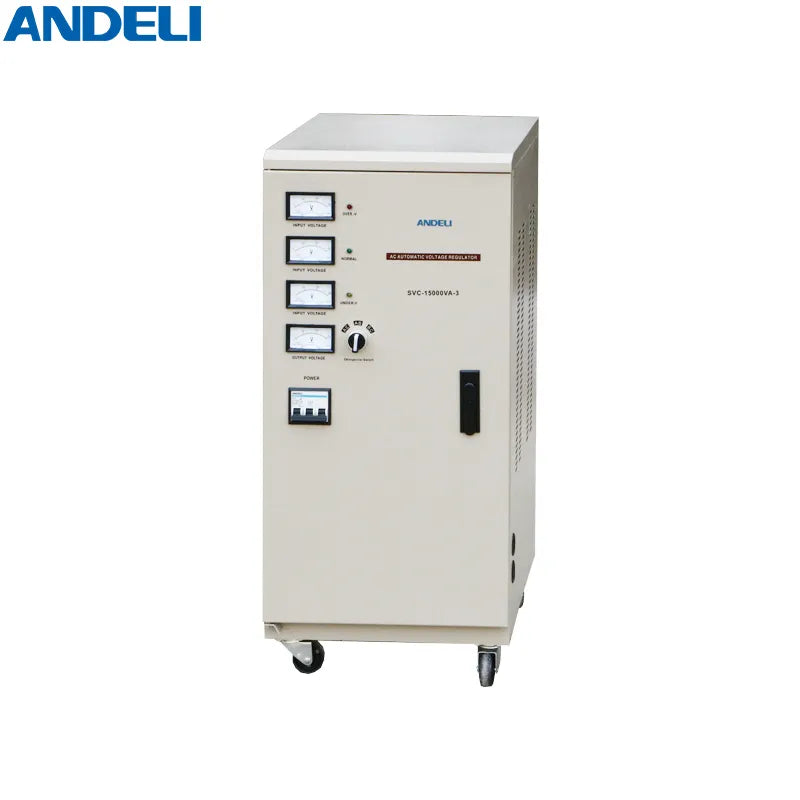 Andeli Electric AC Voltage Stabilizer SVC 15000 VA 15 KW Three (3) Phase Slide 380V