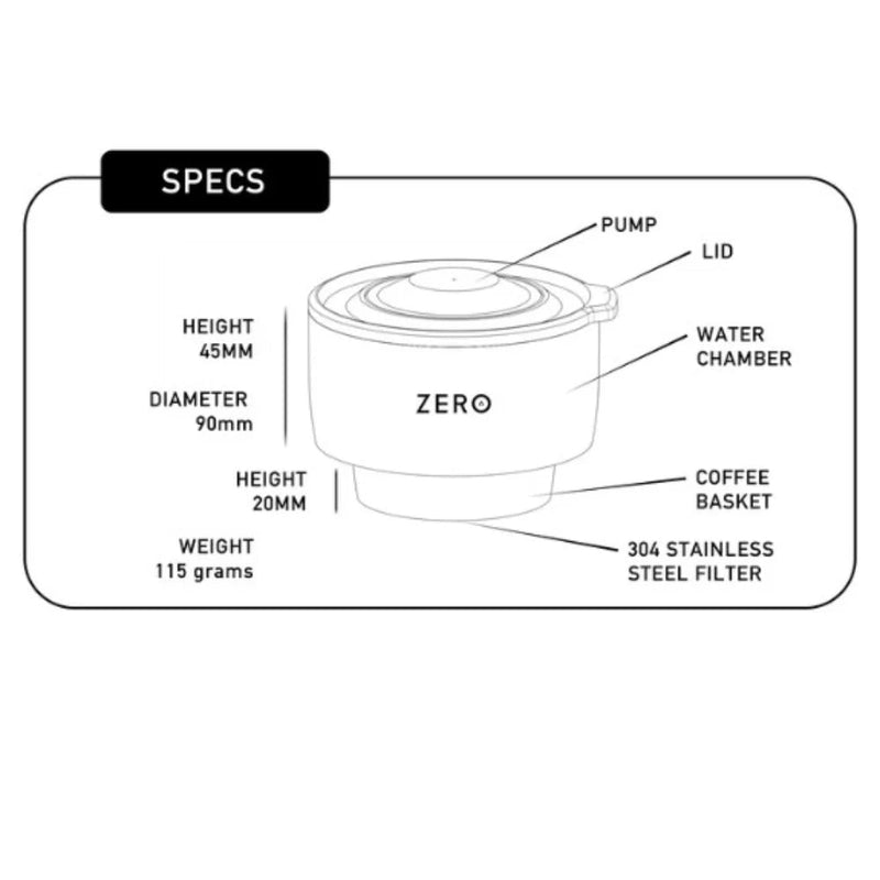 Load image into Gallery viewer, Trinity Zero Coffee Press, Portable Manual Coffee Brewer, White, 8 oz – Compact Espresso &amp; Coffee Maker for Travel, Camping, and Home Use

