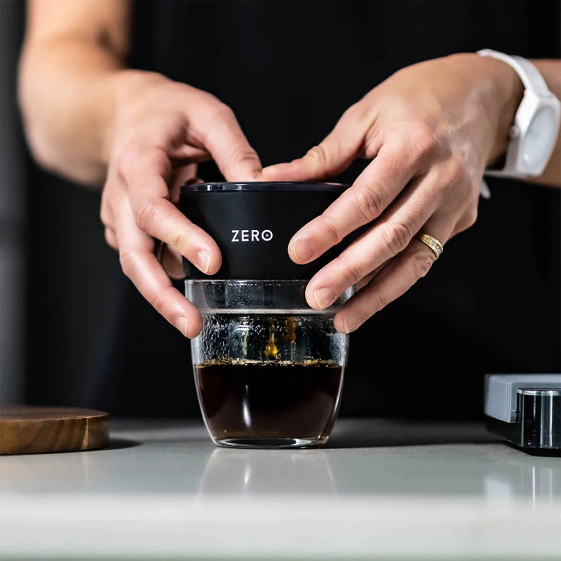 Load image into Gallery viewer, Trinity Zero Coffee Press, Portable Manual Coffee Brewer, Black, 8 oz – Compact Espresso &amp; Coffee Maker for Travel, Camping, and Home Use
