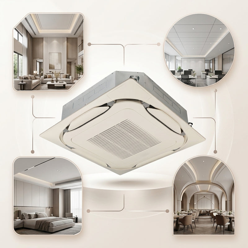 Load image into Gallery viewer, Daikin Cassette Splits for VRV Systems 4.5 Ton 15.8 kW 6.0 HP 54,000 Btu/h FXFSQ140ARV1 White
