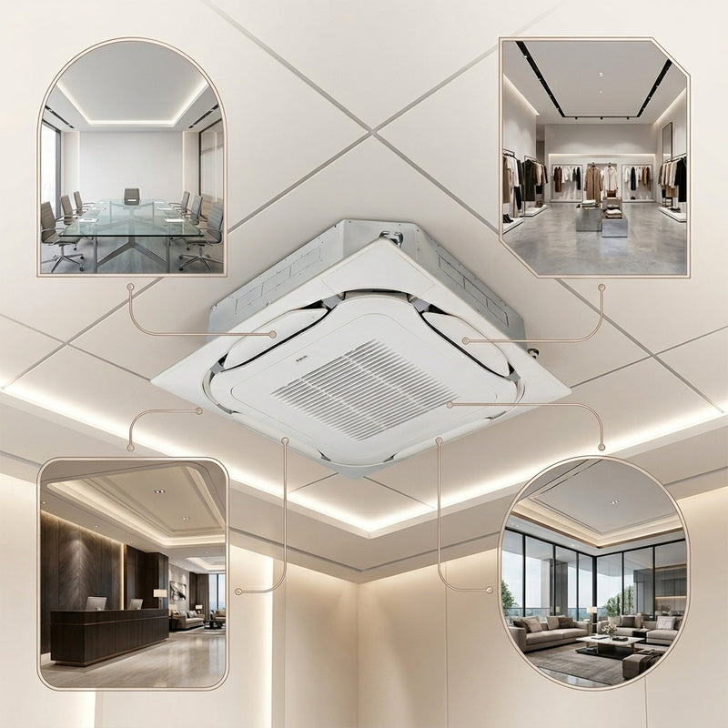 Load image into Gallery viewer, Daikin Cassette Splits for VRV Systems 2.5 Ton 8.8 kW  3.3 HP 30,000 Btu/h FXFSQ80ARV1 White
