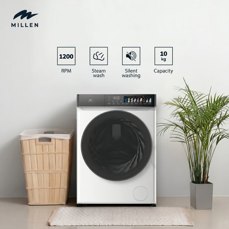 Load image into Gallery viewer, Millen Front Load Washing Machine, 10kg Capacity - Inverter Motor, Smart, Powerful, and Efficient, MWM10012WID, 3 Year Warranty
