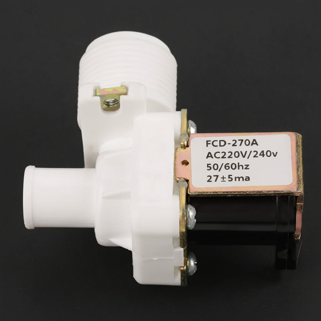 Water Inlet Valve BSPP 3/4in Electric Solenoid Valve Washing Machine Water Flow Control Valve FCD270A
