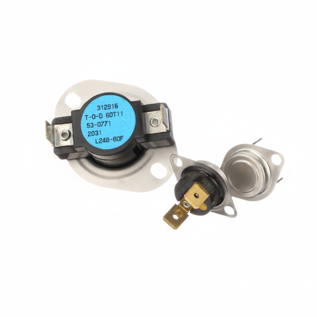 Whirlpool LA-1053 Thermal Fuse-Thermostat Kit, Dryer