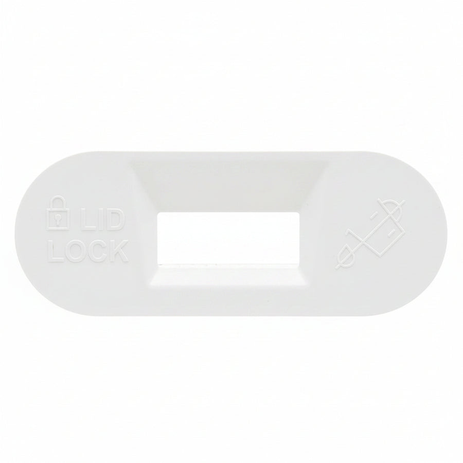 Whirlpool W11545554 Bezel-LID Lock White