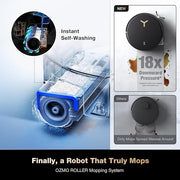 ECOVACS DEEBOT X8 PRO Omni Robot Vacuum and Mop, OZMO Roller Instant Self-Washing Mopping,18000Pa Suction Hot Water Mop Washing, Auto Cleaning Solution Adding, Hot Air-Drying, Self-Emptying