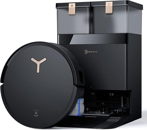 ECOVACS DEEBOT X8 PRO Omni Robot Vacuum and Mop, OZMO Roller Instant Self-Washing Mopping,18000Pa Suction Hot Water Mop Washing, Auto Cleaning Solution Adding, Hot Air-Drying, Self-Emptying