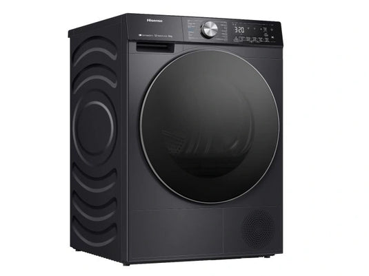 Hisense Smart 5S Series Dryer DH5S102BB 10kg, Ion Refresh, Auto Dry, Charcoal Black
