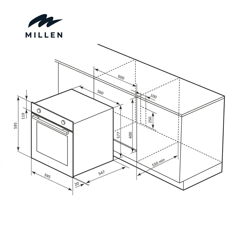 Load image into Gallery viewer, Millen Built-in Electric Oven MEOP 6002 BB
