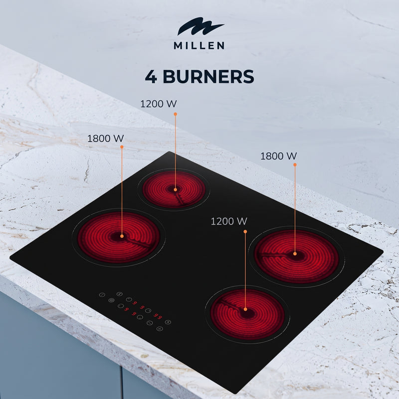 Load image into Gallery viewer, Millen 60cm Built-In Ceramic Hob MEH 605 BM
