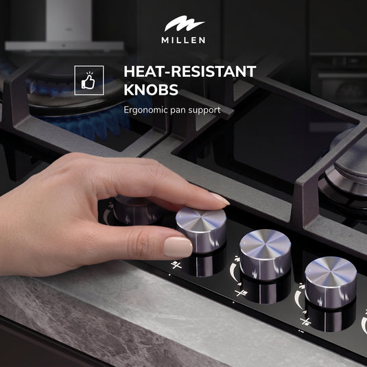 MILLEN Gas on Glass hob GHG 645 BL