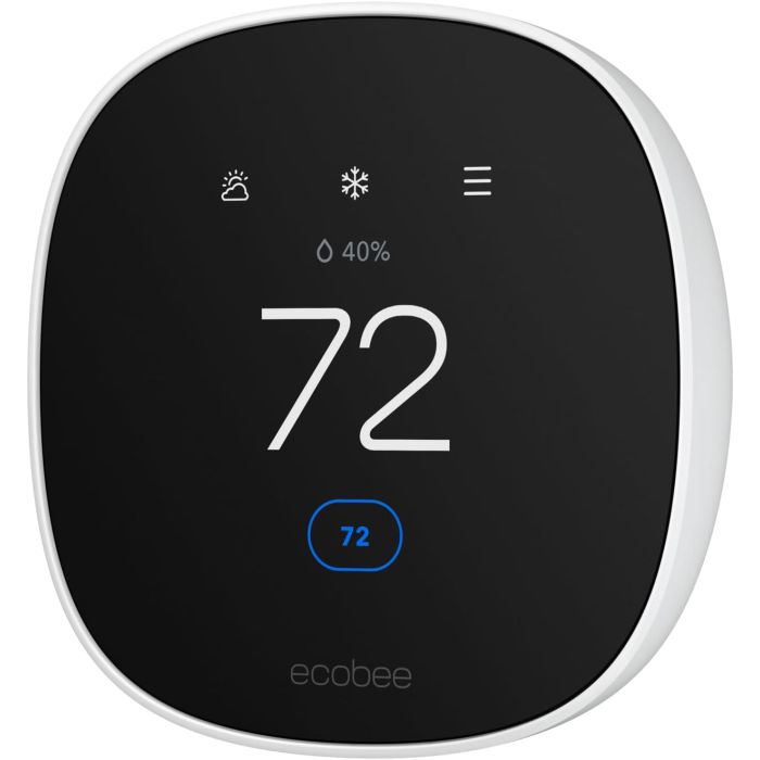 Ecobee Smart Thermostat Essential - Single Fan Speed - EB-STATE7-01 - White