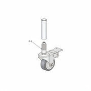 Anti-static swivel stem-mount caster with brake EW-3ESB 3