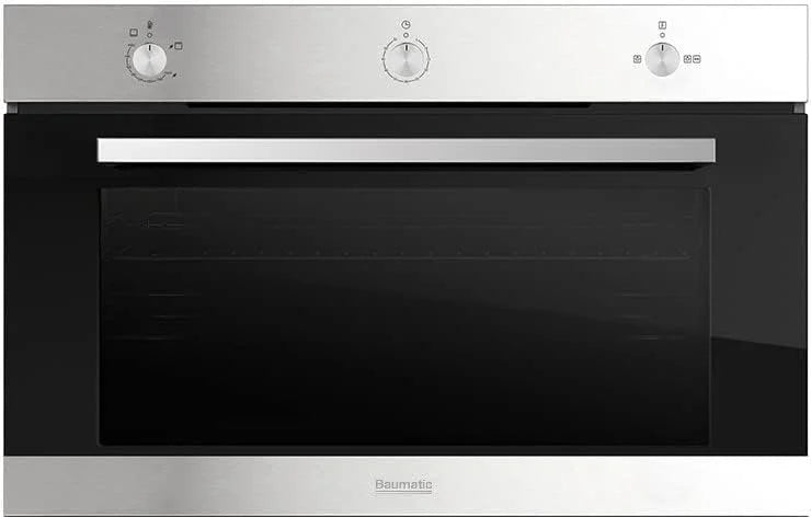 Load image into Gallery viewer, Baumatic BMEO96G3BL Built-in Fan-Assisted 90cm Gas Oven with Grill
