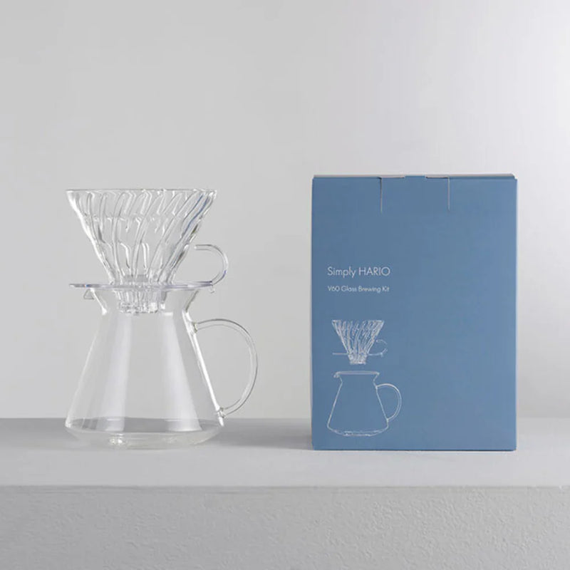 Load image into Gallery viewer, Hario V60 glass brewing kit
