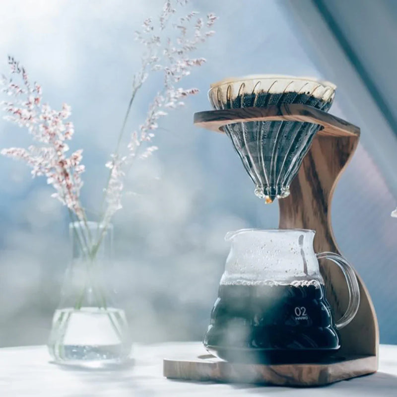 Load image into Gallery viewer, Hario V60 Olive Wood Stand Set
