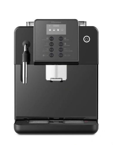 Hisense Bean to Cup Espresso Machine HAUCMBK1S1 Steam Nozzle, 250g Bean Capacity, LCD Display