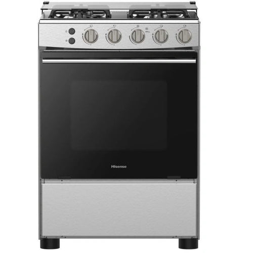 Hisense Freestanding Gas Cooker HFG60121X 60cm Stainless Steel Front